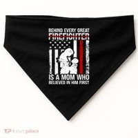 Firefighter Mom Who Believed Fire Mom Firefighter Mother Great Gift USA-Made Doggie Bandana thumb 0