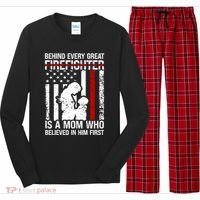 Firefighter Mom Who Believed Fire Mom Firefighter Mother Great Gift Long Sleeve Pajama Set thumb 0