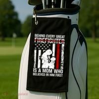 Firefighter Mom Who Believed Fire Mom Firefighter Mother Great Gift Golf Towel thumb 2