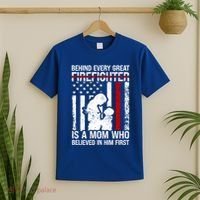 Firefighter Mom Who Believed Fire Mom Firefighter Mother Great Gift T-Shirt thumb 2
