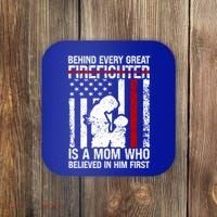 Firefighter Mom Who Believed Fire Mom Firefighter Mother Great Gift Coaster thumb 0