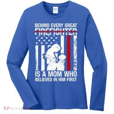 Firefighter Mom Who Believed Fire Mom Firefighter Mother Great Gift Women's Long Sleeve Shirt