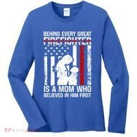 Firefighter Mom Who Believed Fire Mom Firefighter Mother Great Gift Women's Long Sleeve Shirt thumb 0