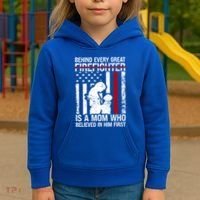Firefighter Mom Who Believed Fire Mom Firefighter Mother Great Gift Kids Hoodie thumb 3
