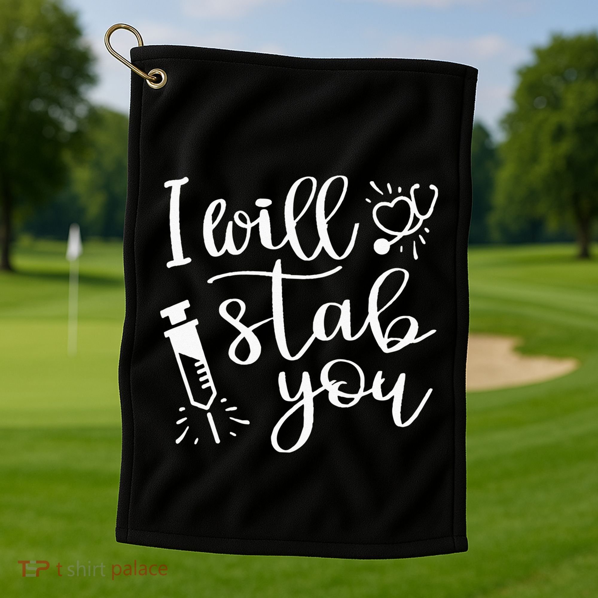 Funny Medical Worker Nurse CNA Golf Towel