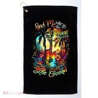 Find Me Where The Music Meets The Ocean Golf Towel thumb 0