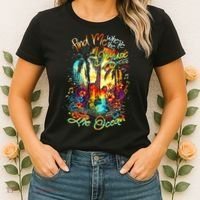 Find Me Where The Music Meets The Ocean Women's T-Shirt thumb 2
