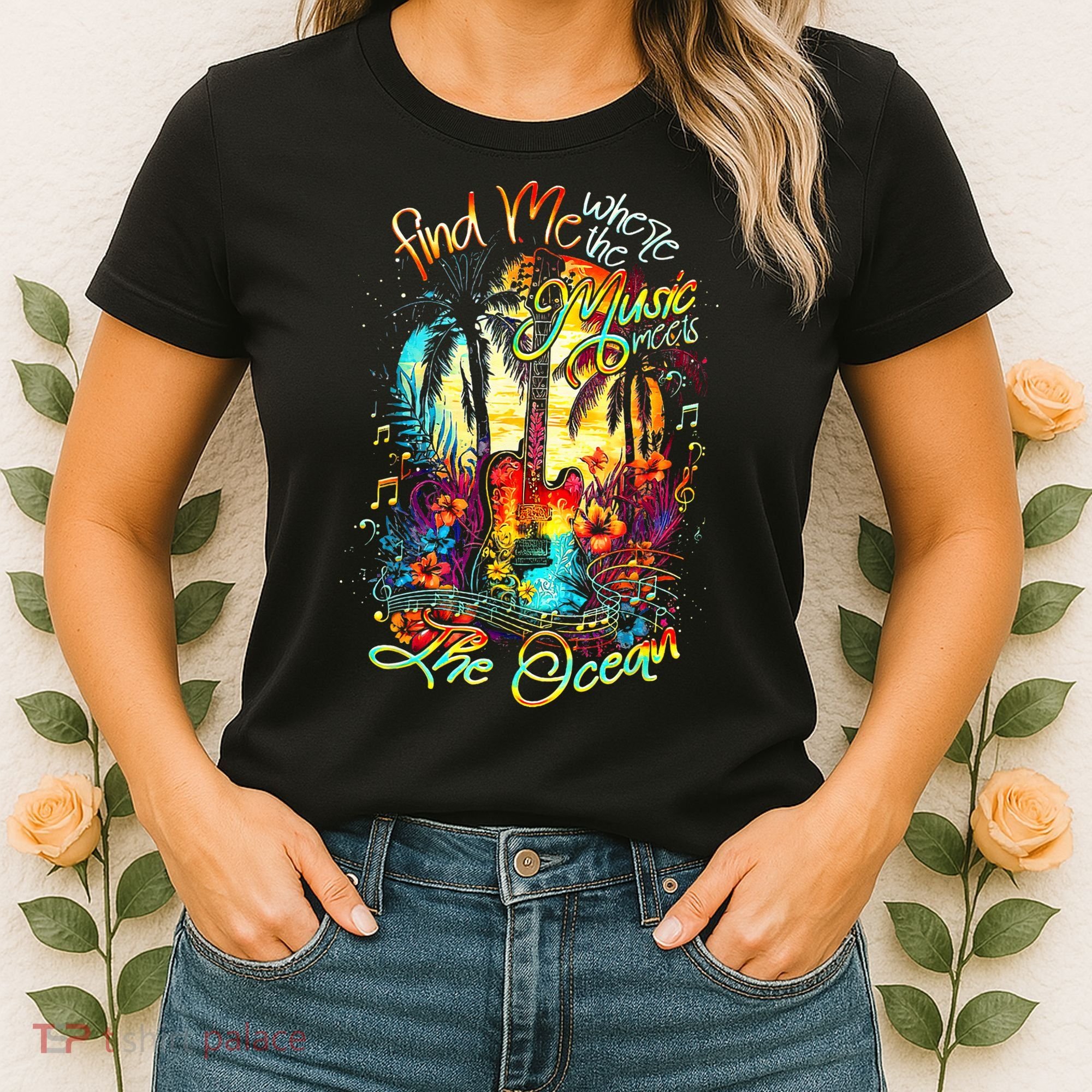 Find Me Where The Music Meets The Ocean Women's T-Shirt