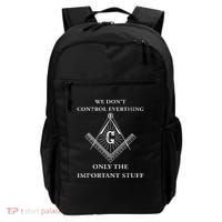Freemason Masonic We Control The Important Stuff Backpack thumb 0
