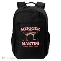 Funny Merrier With A Martini Bachelorette Merry Christmas Gift Backpack thumb 0