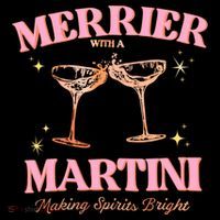 Funny Merrier With A Martini Bachelorette Merry Christmas Gift Coffee Mug thumb 5