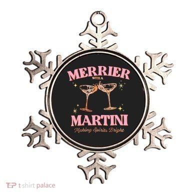 Funny Merrier With A Martini Bachelorette Merry Christmas Gift Ornament