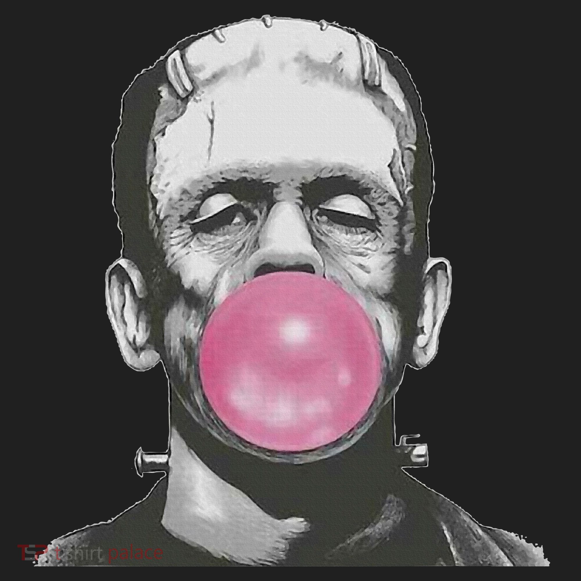 Frankenstein Monster With Pink Bubblegum Bubble Women's Sweatshirt