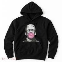 Frankenstein Monster With Pink Bubblegum Bubble Hoodie thumb 0