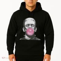 Frankenstein Monster With Pink Bubblegum Bubble Hoodie thumb 2