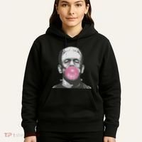 Frankenstein Monster With Pink Bubblegum Bubble Hoodie thumb 5