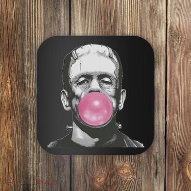 Frankenstein Monster With Pink Bubblegum Bubble Coaster