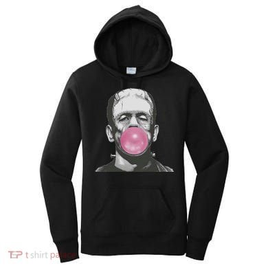 Frankenstein Monster With Pink Bubblegum Bubble Women's Hoodie