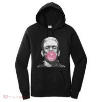 Frankenstein Monster With Pink Bubblegum Bubble Women's Hoodie thumb 0