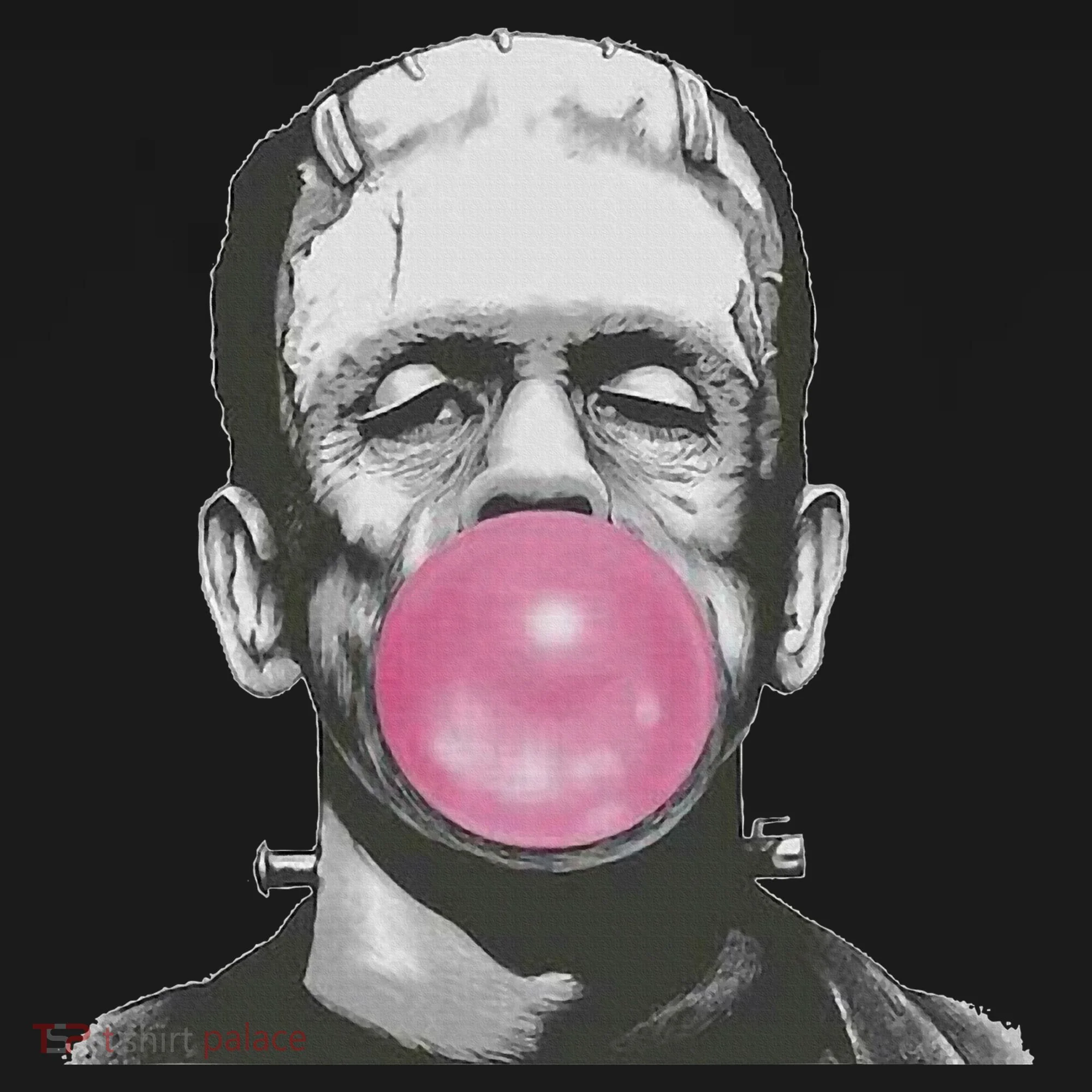 Frankenstein Monster With Pink Bubblegum Bubble Women's Hoodie