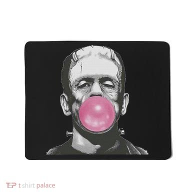 Frankenstein Monster With Pink Bubblegum Bubble Mousepad