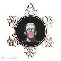 Frankenstein Monster With Pink Bubblegum Bubble Ornament thumb 0