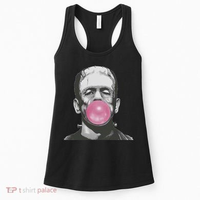 Frankenstein Monster With Pink Bubblegum Bubble Women's Tank Top