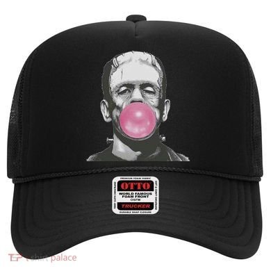 Frankenstein Monster With Pink Bubblegum Bubble Hat