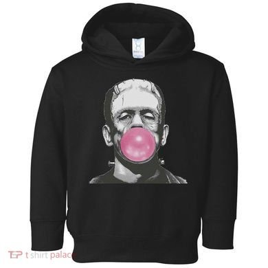 Frankenstein Monster With Pink Bubblegum Bubble Toddler Hoodie