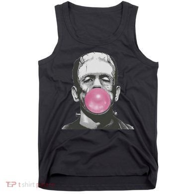 Frankenstein Monster With Pink Bubblegum Bubble Tank Top