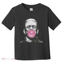 Frankenstein Monster With Pink Bubblegum Bubble Toddler T-Shirt thumb 0
