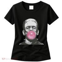 Frankenstein Monster With Pink Bubblegum Bubble Women's T-Shirt thumb 0