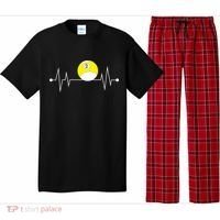 Funny Nine 9 Ball Pool Player Billiards Lover Heartbeat Gift Pajama Set thumb 0