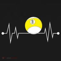 Funny Nine 9 Ball Pool Player Billiards Lover Heartbeat Gift Ornament thumb 1