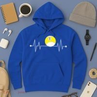 Funny Nine 9 Ball Pool Player Billiards Lover Heartbeat Gift Hoodie thumb 3