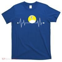 Funny Nine 9 Ball Pool Player Billiards Lover Heartbeat Gift T-Shirt thumb 0