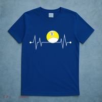 Funny Nine 9 Ball Pool Player Billiards Lover Heartbeat Gift T-Shirt thumb 5