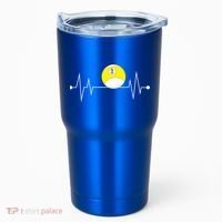 Funny Nine 9 Ball Pool Player Billiards Lover Heartbeat Gift Tumbler thumb 0
