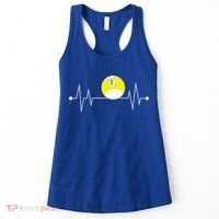 Funny Nine 9 Ball Pool Player Billiards Lover Heartbeat Gift Women's Tank Top thumb 0