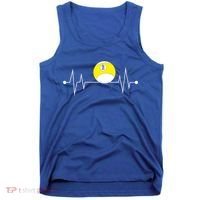 Funny Nine 9 Ball Pool Player Billiards Lover Heartbeat Gift Tank Top thumb 0