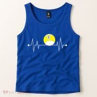 Funny Nine 9 Ball Pool Player Billiards Lover Heartbeat Gift Tank Top thumb 2