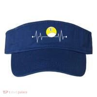 Funny Nine 9 Ball Pool Player Billiards Lover Heartbeat Gift Visor thumb 0
