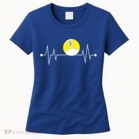 Funny Nine 9 Ball Pool Player Billiards Lover Heartbeat Gift Women's T-Shirt thumb 0
