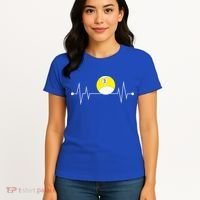 Funny Nine 9 Ball Pool Player Billiards Lover Heartbeat Gift Women's T-Shirt thumb 4