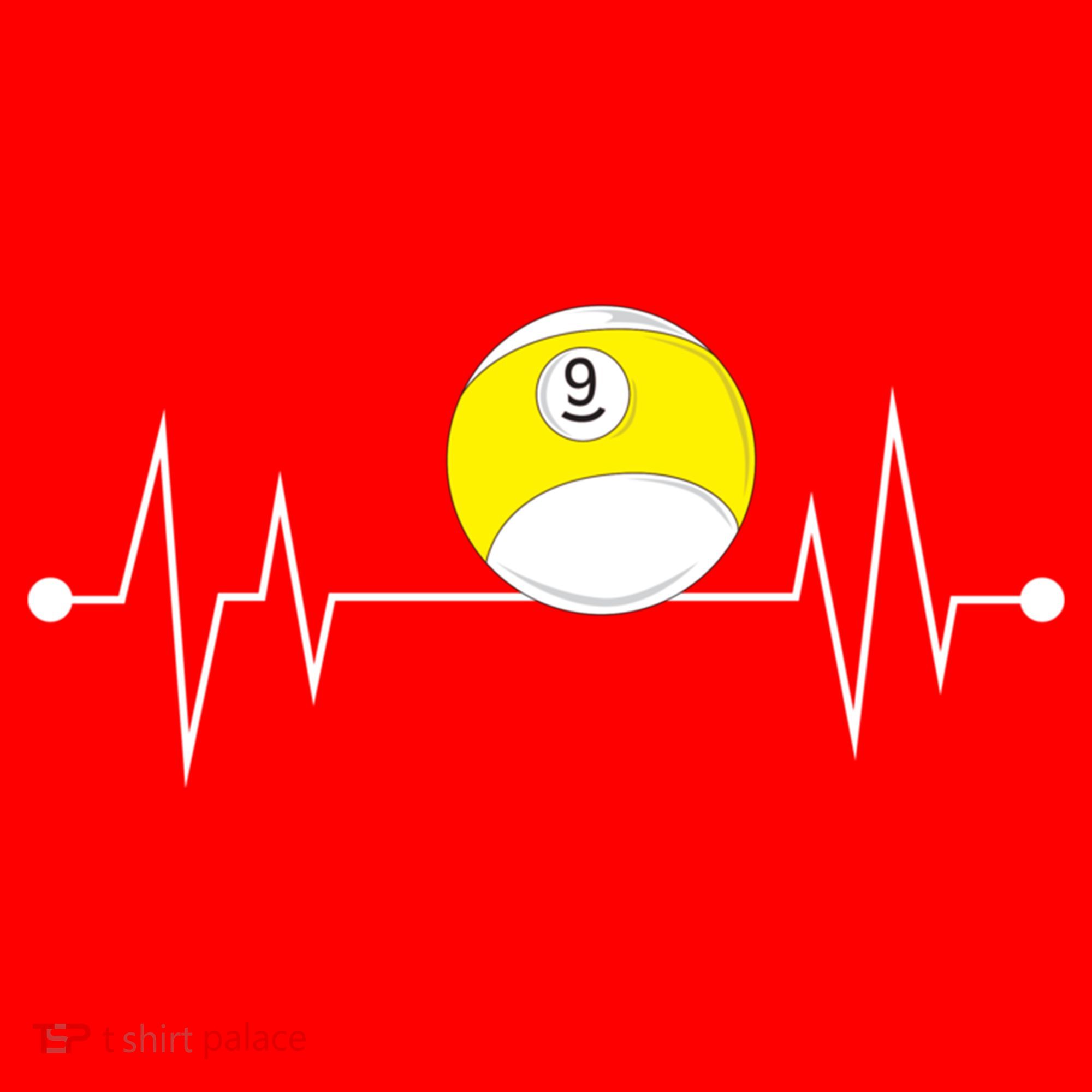 Funny Nine 9 Ball Pool Player Billiards Lover Heartbeat Gift Santa Hat