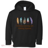 Feathers Native American Unity Day Orange Indigenous Toddler Hoodie thumb 0