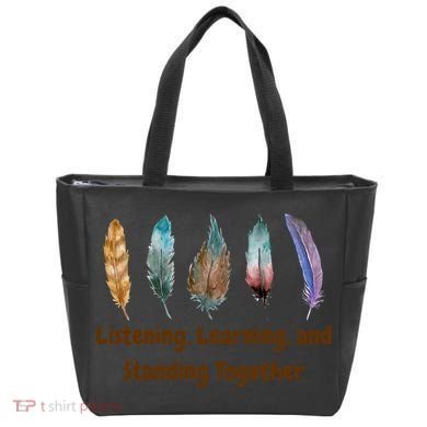 Feathers Native American Unity Day Orange Indigenous Tote Bag