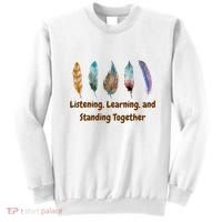 Feathers Native American Unity Day Orange Indigenous Sweatshirt thumb 0