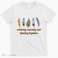 Feathers Native American Unity Day Orange Indigenous T-Shirt thumb 0