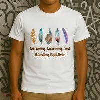 Feathers Native American Unity Day Orange Indigenous T-Shirt thumb 3